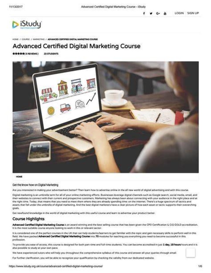Certified Affiliate Marketing Course iStudy