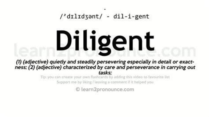 Diligent Pronunciation Diligent Definition Diligent Synonyms
