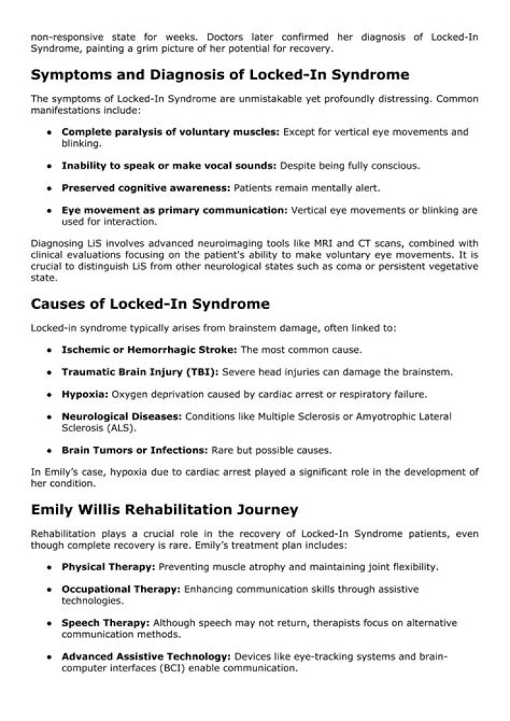 Understanding Locked In Syndrome: The Story Of Lacey